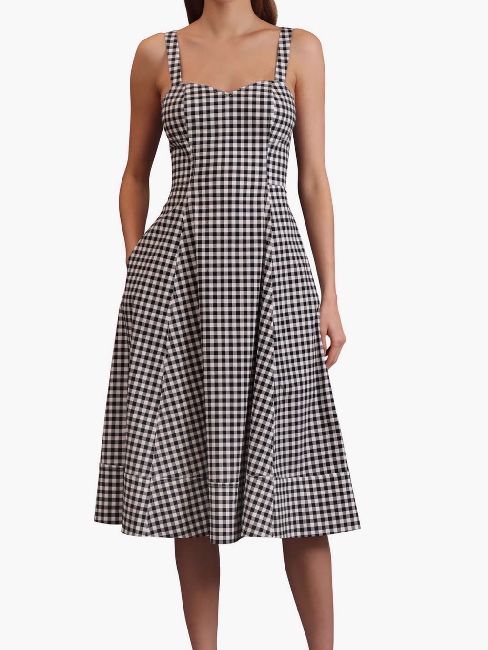 Avec Les Filles Fit and Flare Sweetheart Dress